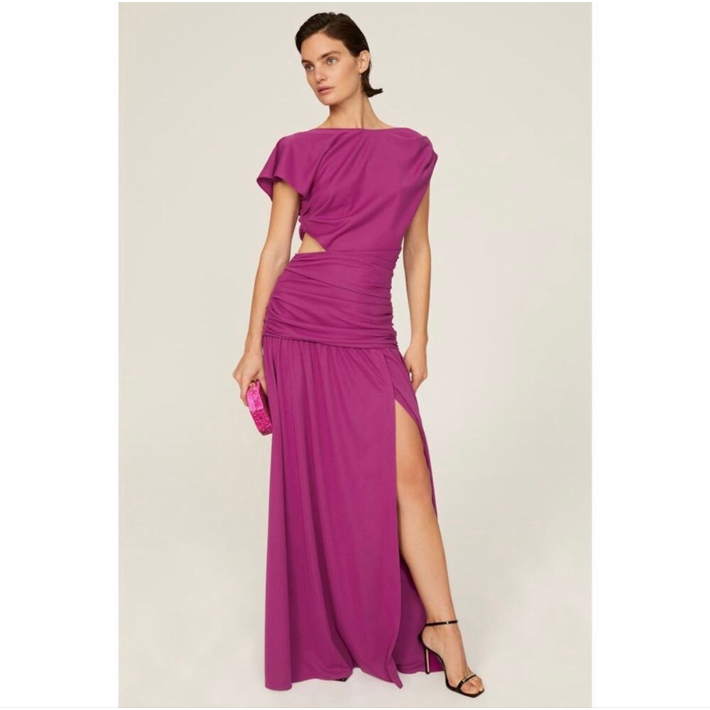 Tanya Taylor Nami Assymetrical Cutout Special Occasion Gown